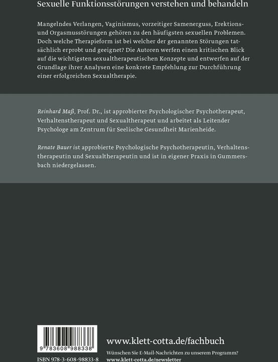 Produktbild Lehrbuch Sexualtherapie (Deutsch, Reinhard Mass, Renate Bauer, 2024)