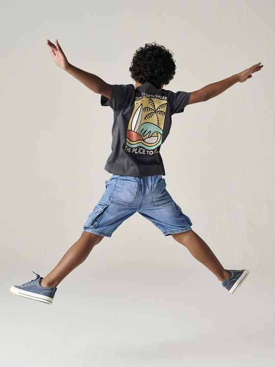Immagine prodotto Vertbaudet Jungen T-Shirt mit Motiv vorn und hinten, mit Recycling-Baumwolle (104)