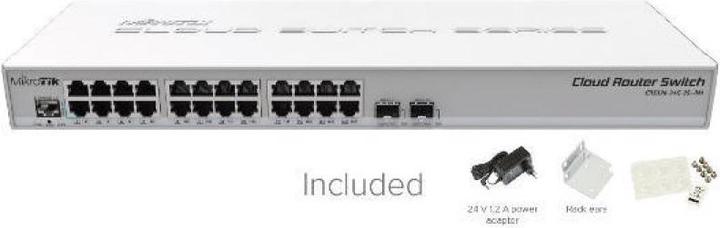 Image du produit MikroTik CRS326-24G-2S+RM : L3 Smart Switch (24 Ports)