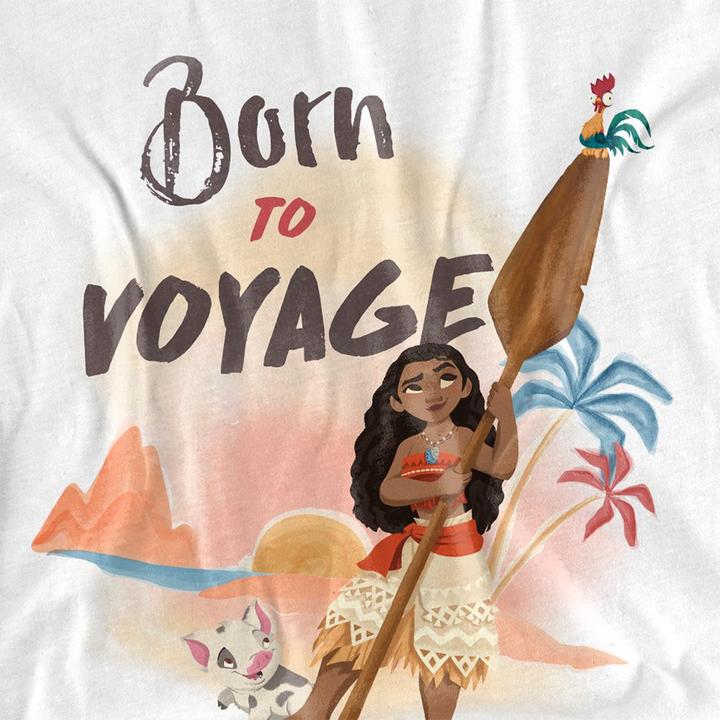 Actual product image Moana Unisex Adult Born To Voyage T-Shirt (S)