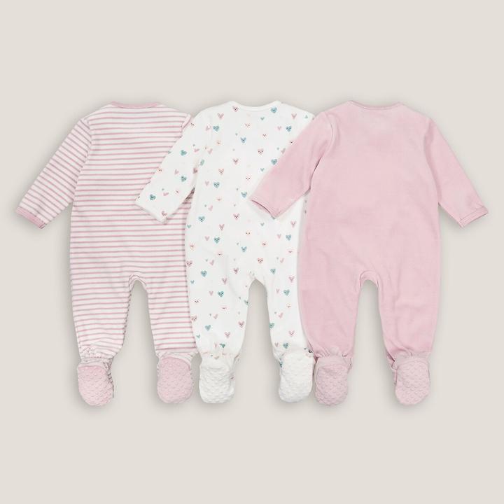 Produktbild La Redoute Collections 3er-Pack Samt-Strampler (80)