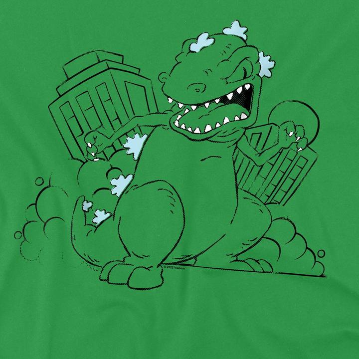Immagine prodotto Rugrats Destroys City Maglietta Reptar Uomo (4XL)