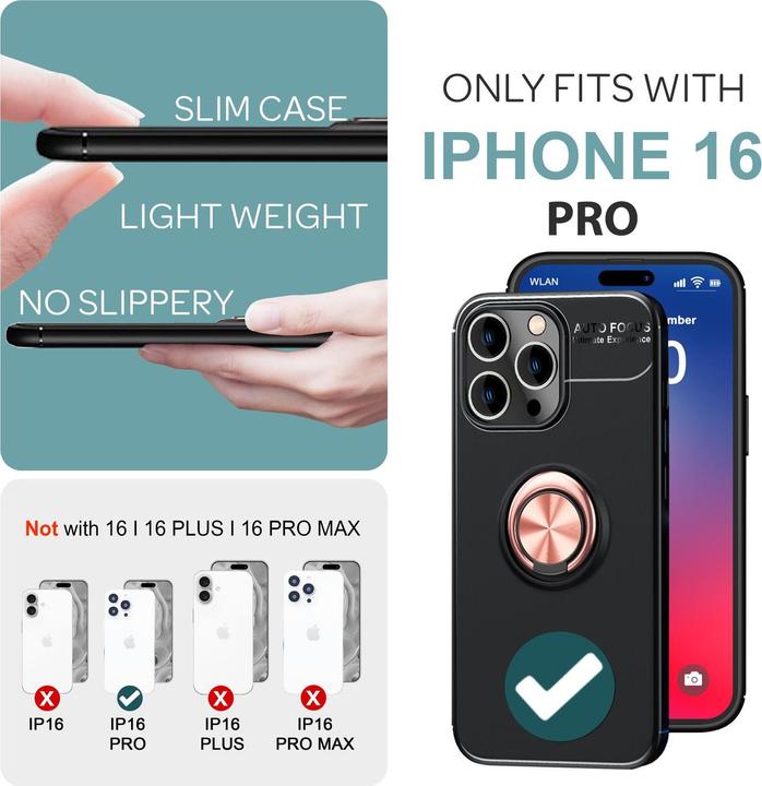 Actual product image Nalia Matte Ring Silicone Sleeve (Apple iPhone 16 Pro)