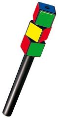 Actual product image 50fifty Rubik's ball pen (2 x 2)
