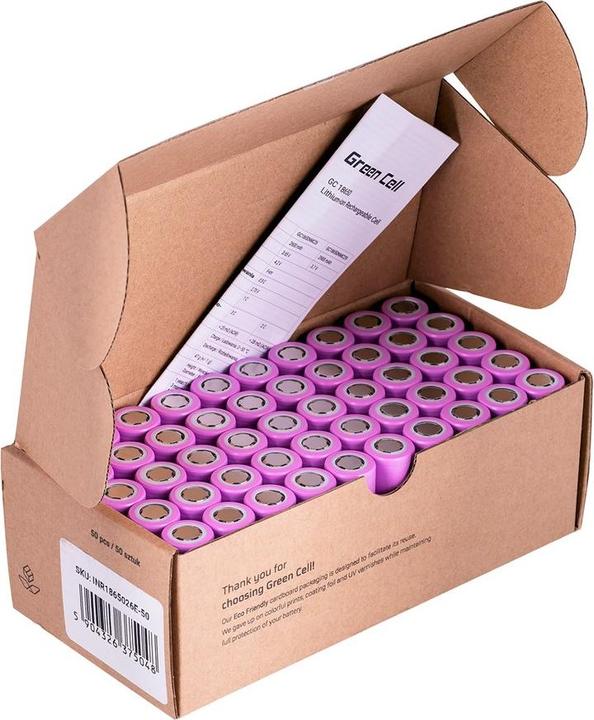 Actual product image GreenCell 50GC18650NMC26 (50 pcs., 18650, 2600 mAh)