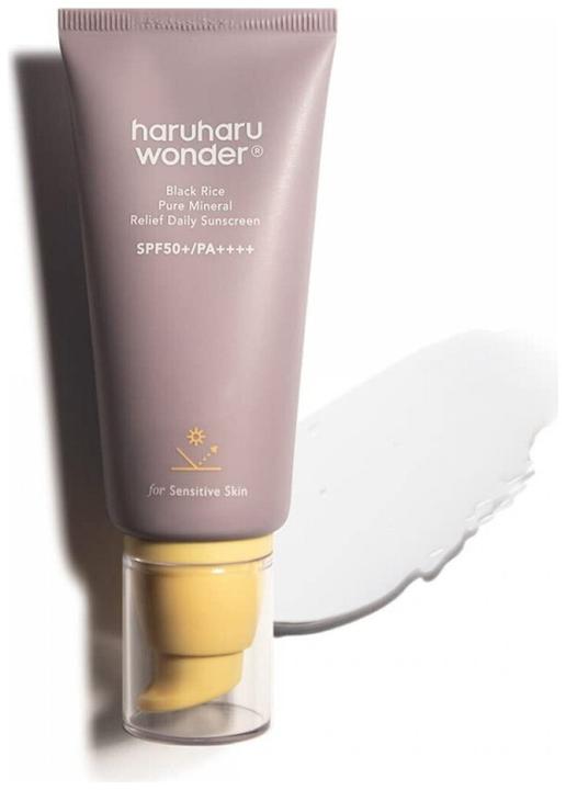 Image du produit Haruharu Wonder Black Rice Pure Mineral Relief Daily Sunscreen 50ml - Pour tous les types de peaux, y compris les S (Crème solaire, SPF 50+, 50 ml)