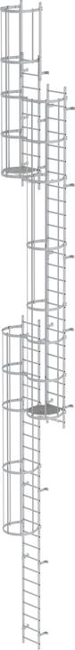 Actual product image Munk Multi-step ladder with back protection (emergency ladder) Aluminium anodised 14.36m (Multi-purpose ladder, 1436 cm)
