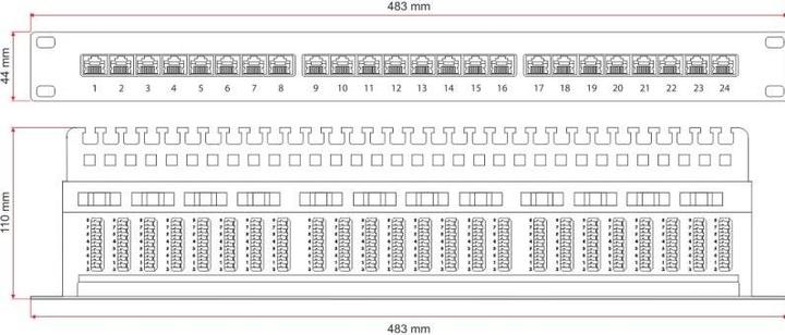 Produktbild Alantec PKL001 Patch Panel 1U