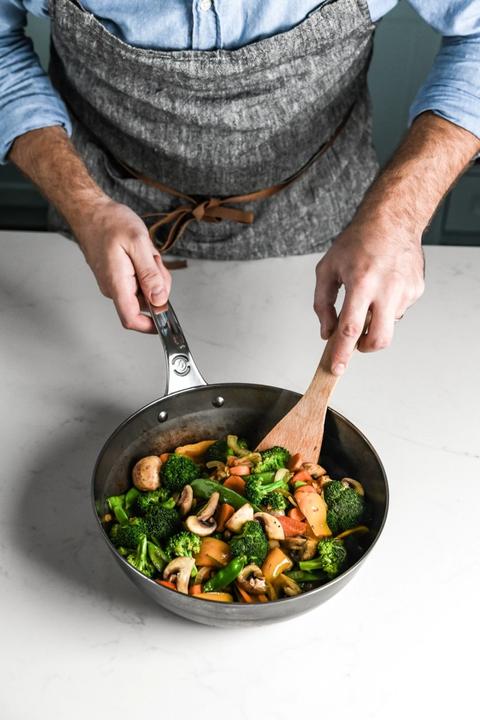 Actual product image de Buyer Mineral B Pro sauté pan / braising pan (24 cm, Casserole + Stewpot, Stainless steel)