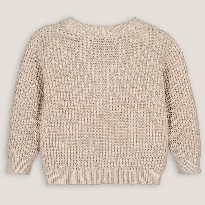 Actual product image La Redoute Collections Jumper with round neck and button placket (102)