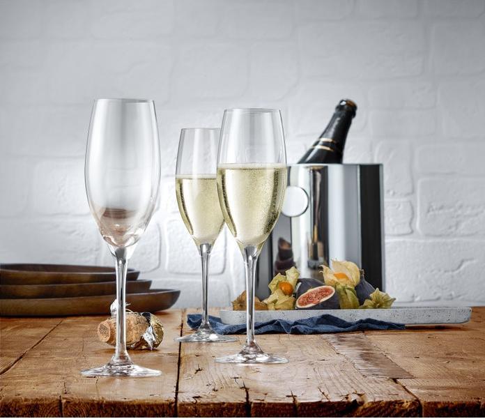 Actual product image WMF Easy Plus champagne glasses set of 6, 250ml, crystal glasses, dishwasher safe (25 cl, 6 Glasses, White wine glasses)