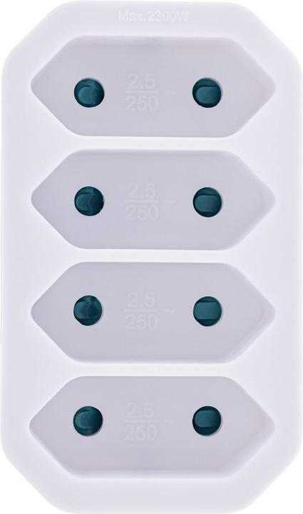 Immagine prodotto InLine Adattatore di presa, da CEE7/17 a 4x prese Euro, con protezione tattile avanzata, bianco (CEE 7/3, 4 x)