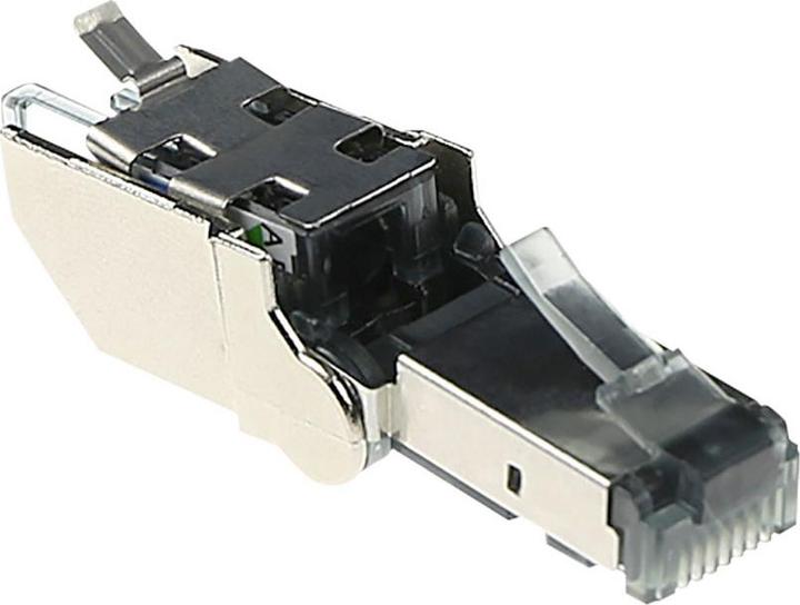 Image du produit Multimedia Connect Connecteur modulaire rotatif RJ45 pour câble solide blindé (Câble réseau Connecteur)