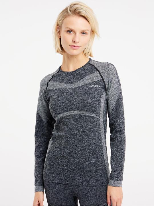 Produktbild Protest Damen Thermoshirt PRTKOMBU Elastischer Stoff Dark Grey Melee M/L (M/L)