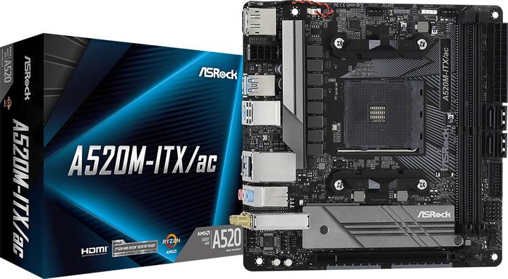 AsRock A520M-ITX/ac (AM4, AMD A520, Mini-ITX)