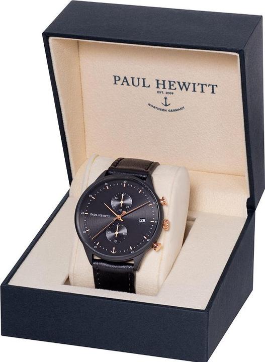 Produktbild Paul Hewitt Chrono Line Black Sunray (Analoguhr, 42 mm)