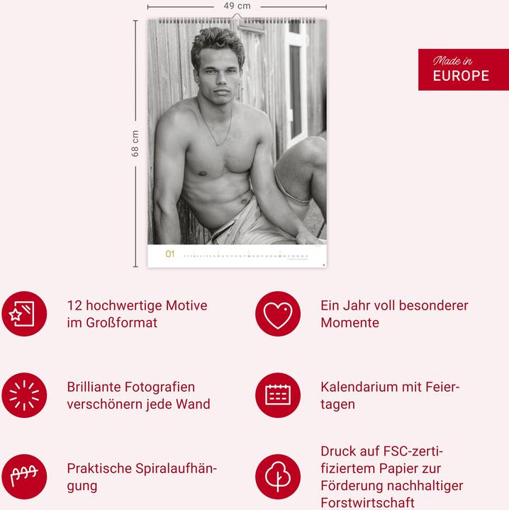 Produktbild Männer Edition Kalender 2026 (49 x 68 cm, Harter Einband, Deutsch)