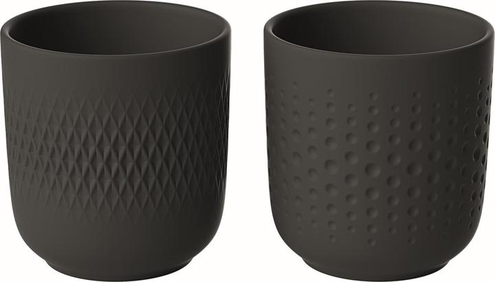 Villeroy & Boch Set di tazze 2 pezzi Manufacture Collier noir (290 ml, 2 x)