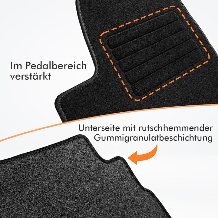 Produktbild Rigum Textil Fussmatten für Mitsubishi Eclipse Cross Plug-​in Hybrid ab 2021 (1 Set à 4 Fussmatten)