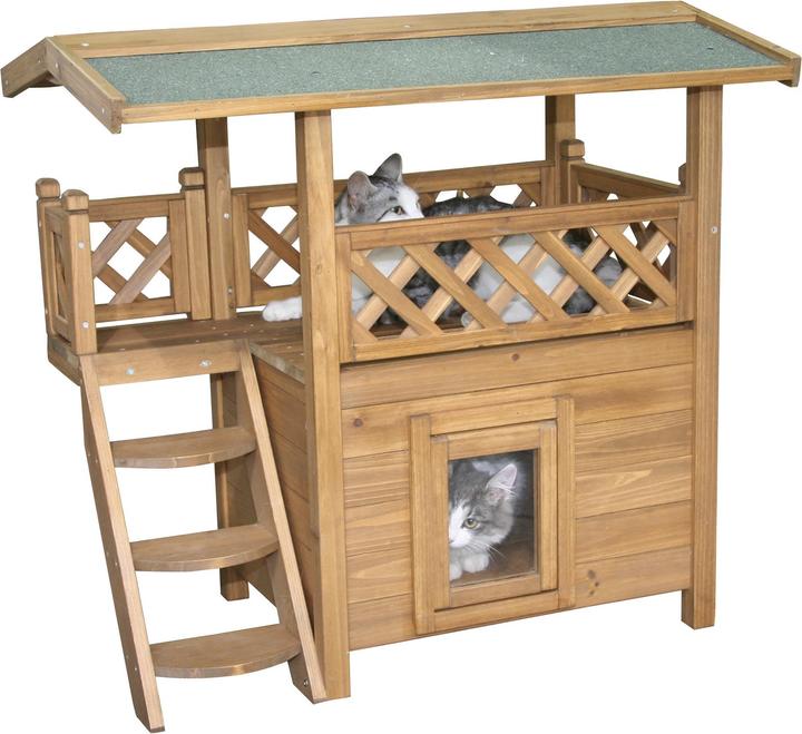 Immagine prodotto Kerbl Katzenhaus Lodge (73 cm, Brown)