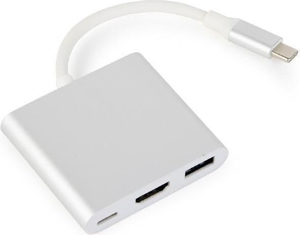 Produktbild Gembird A-CM-HDMIF-02-SV (USB-C, 3 Ports)