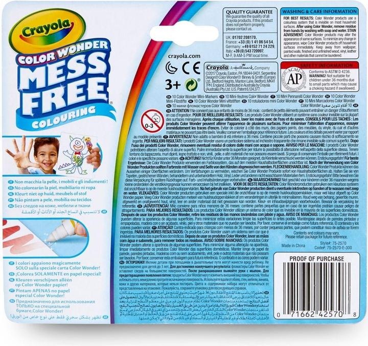 Valori nutrizionali e ingredienti Crayola Meraviglia dei colori 10 penne (Multi, 10 x)