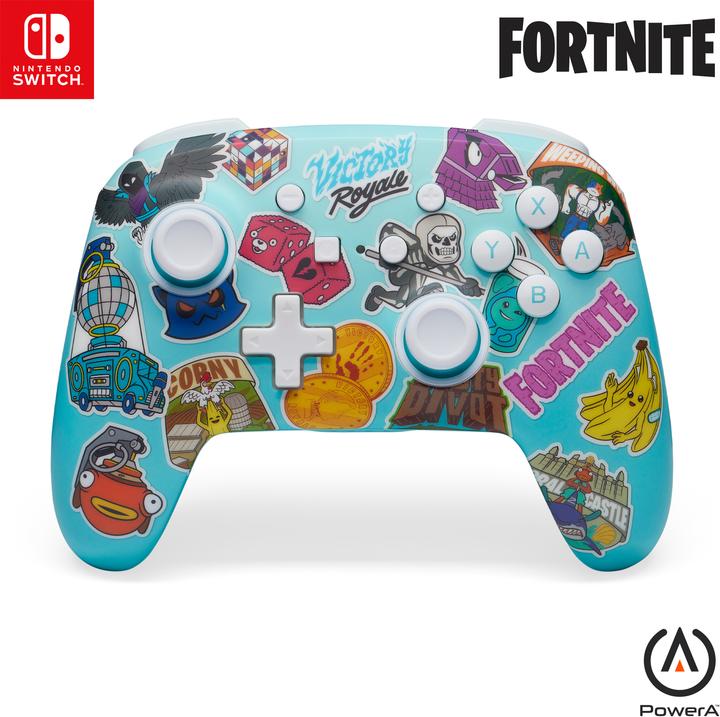 Actual product image PowerA Enhanced Wireless Controller - Fortnite Sticker Mania (Switch Lite, Switch OLED, Switch)