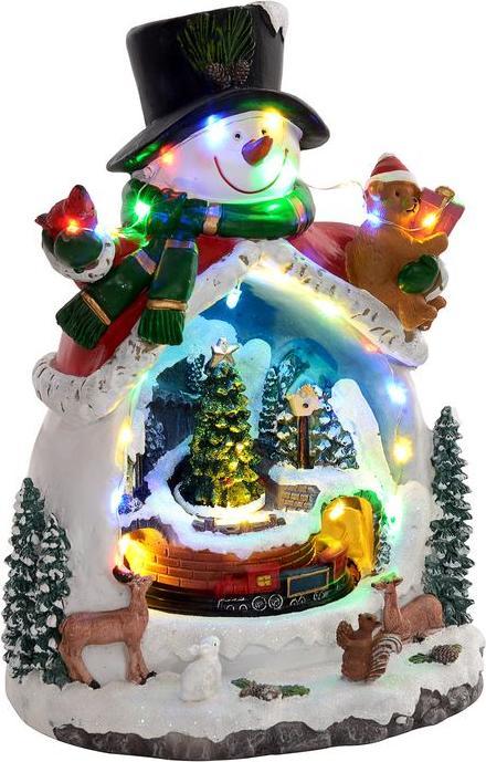 Image du produit Swisshandel24 Weihnachtsdorf mit LED-Leuchtung 24 cm Weihnachtsstadt mit Musik Mehrfarbig