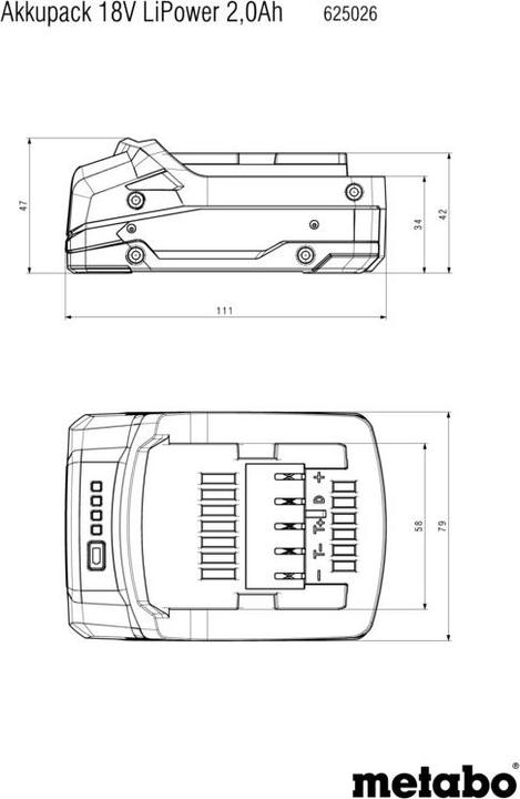 Produktbild Metabo Akkupack (18 V)