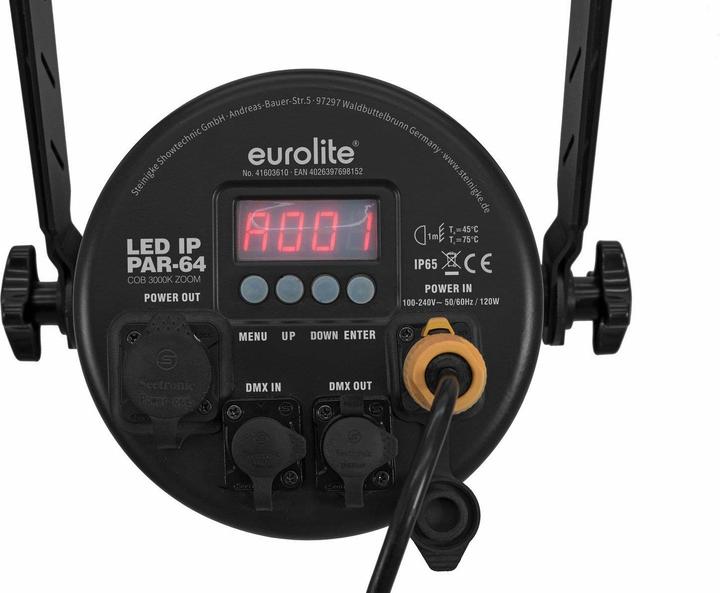 Actual product image Eurolite LED IP PAR-64 COB 3000K 100W Zoom sw (100 W, LED)
