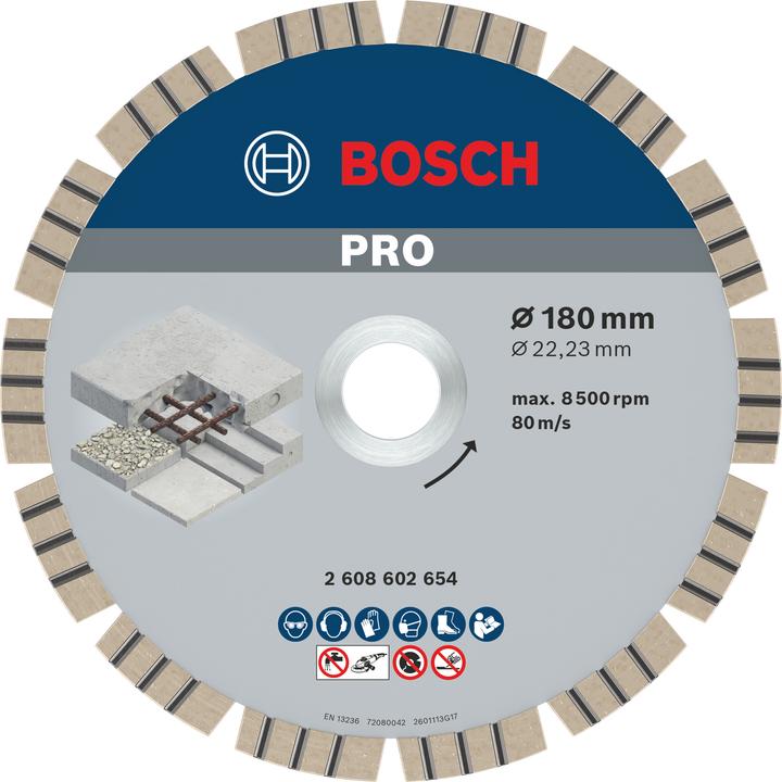 Actual product image Bosch Professional Zubehör PRO Concrete diamond cutting disc, 180 x 22.23 mm