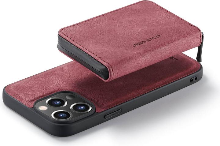 Actual product image Cover-Discount iPhone 14 Pro - Case with Credit Cards Case red (Apple iPhone 14 Pro)