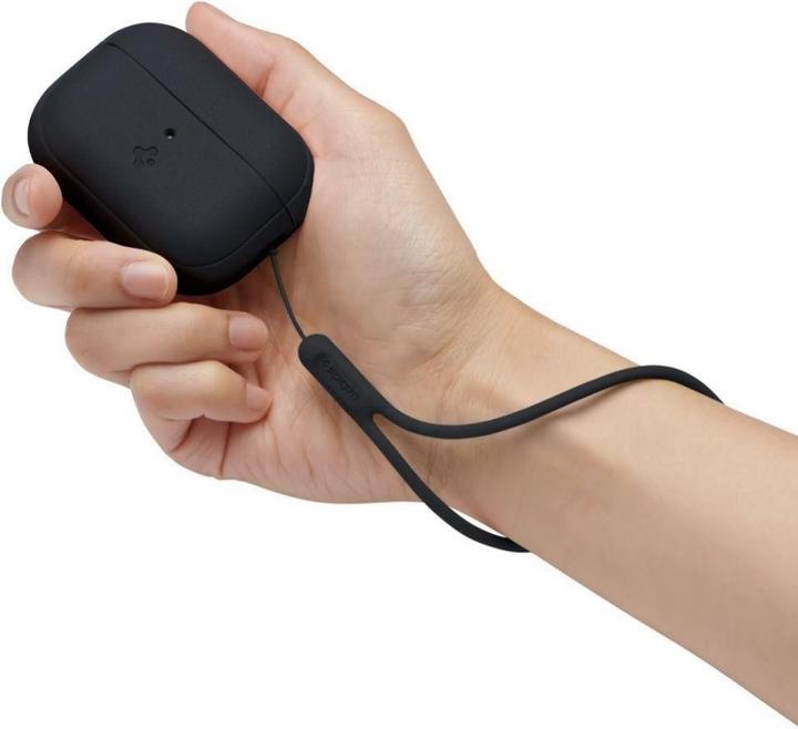 Actual product image Spigen SILICONE FIT STRAP Apple AIRPODS PRO 1 / 2 BLACK (Headphone bag)