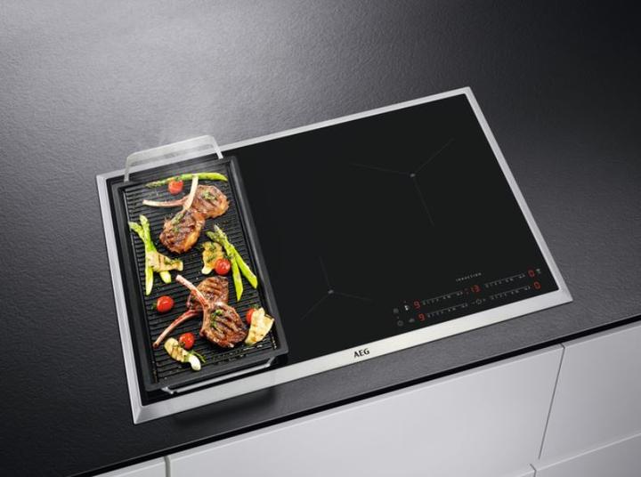 Image du produit AEG IAS8442SXB Table de cuisson autarcique / Induction / Série 7000 avec SenseBoil® / Hob²Hood /