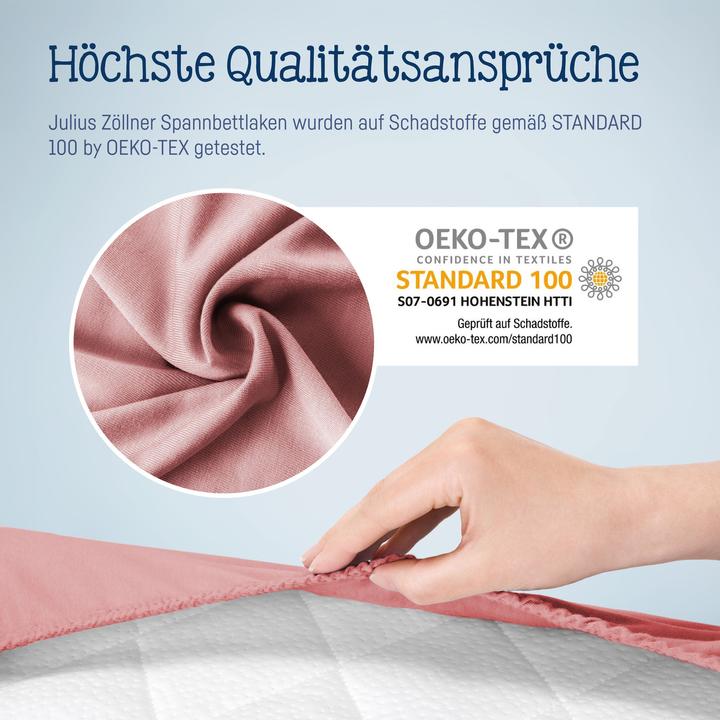 Actual product image Julius Zöllner Fix sheet jersey blush 70 x 140 cm (70 x 140 cm)