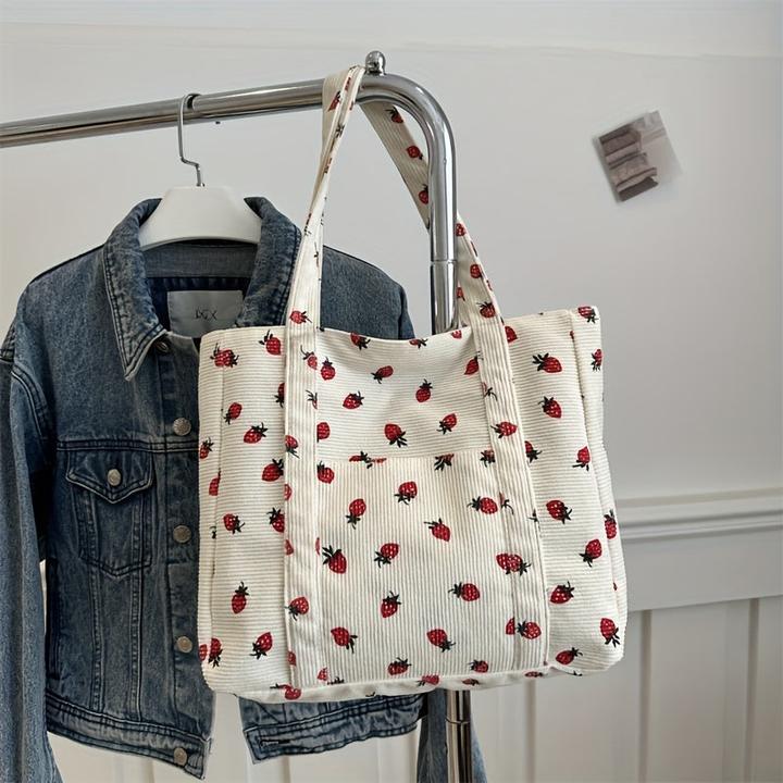 Actual product image Only-Bags.Store Grosse Kapazität Mode Casual Tote Bag, süsse Umhängetasche mit einfachem Tragegriff, vielseitige