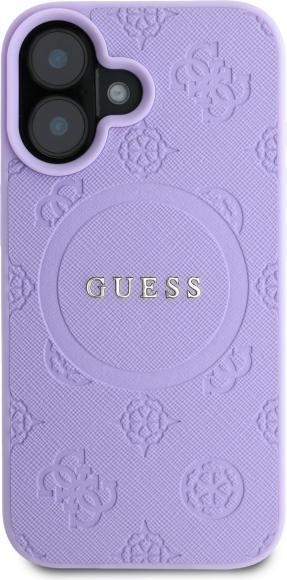 Produktbild Guess GUHMP16MPSAPSMEU iPhone 16 Plus 6.7" fioletowy/purple hardcase Saffiano Peony Classic Logo