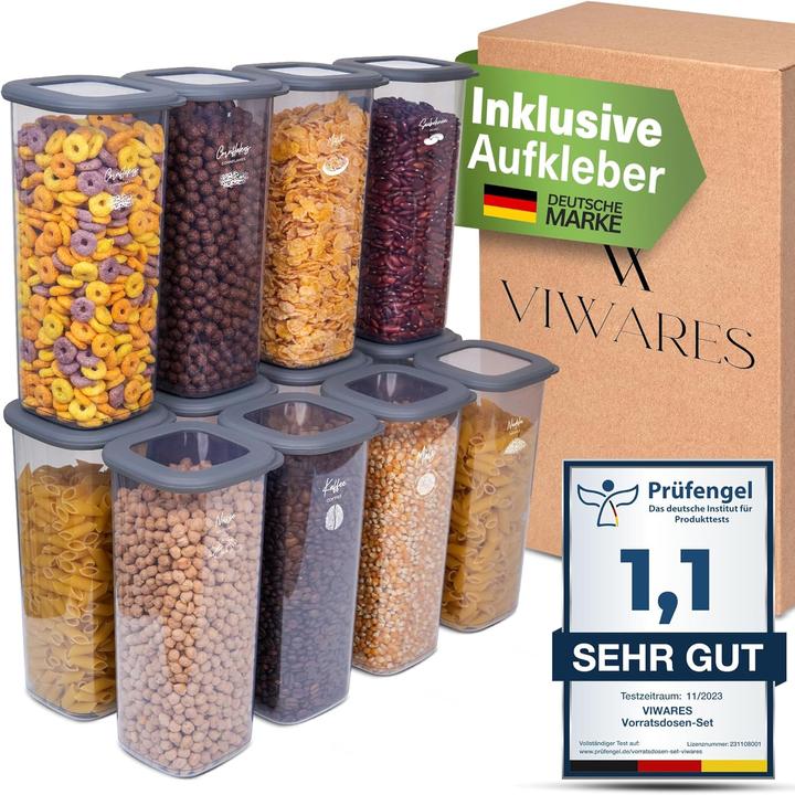 Viwares 12er-Vorratsdosen-Set (1.75 l)