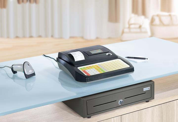 Produktbild Olympia Kasse CM 942F TSE-Flach, dunkelgrau