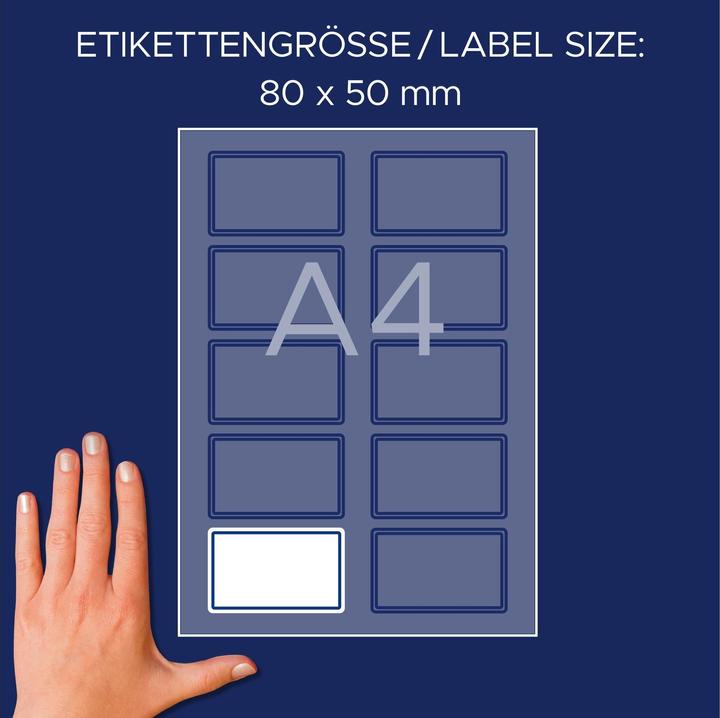 Actual product image Avery Name labels 80 x 50 mm, 20 Blatt