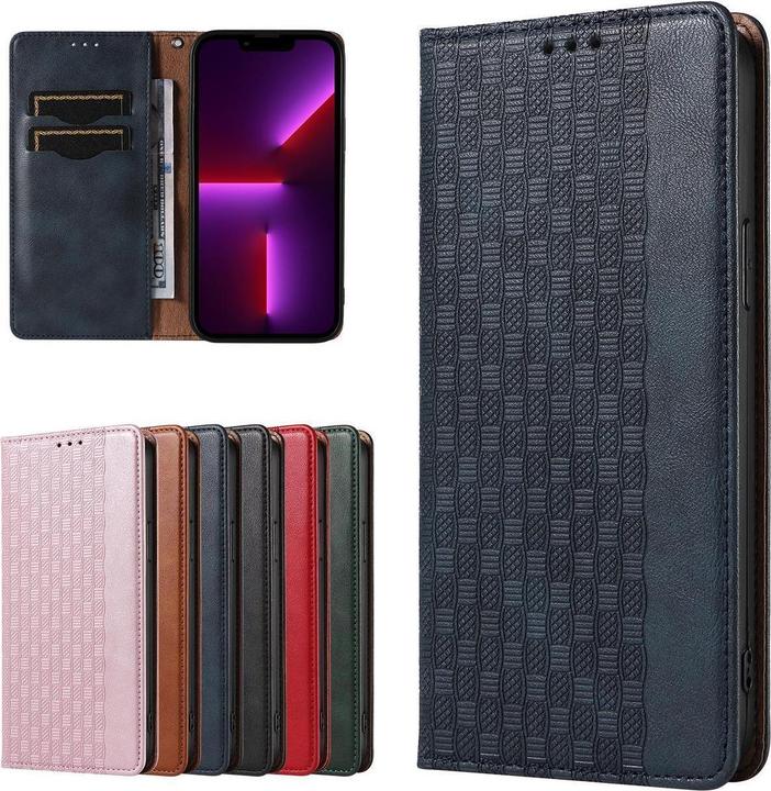 Produktbild Hurtel Magnetband-Hülle für iPhone 14 Pro Max Flip Wallet Mini Lanyard Stand Blau (Apple iPhone 14 Pro Max)
