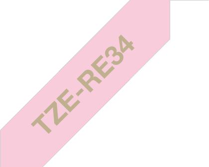 Actual product image Brother TZe-RE34 (1.20 cm, Gold, Rose)