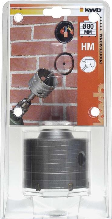Actual product image kwb Hollow core bit carbide 80mm (82 millimetres)