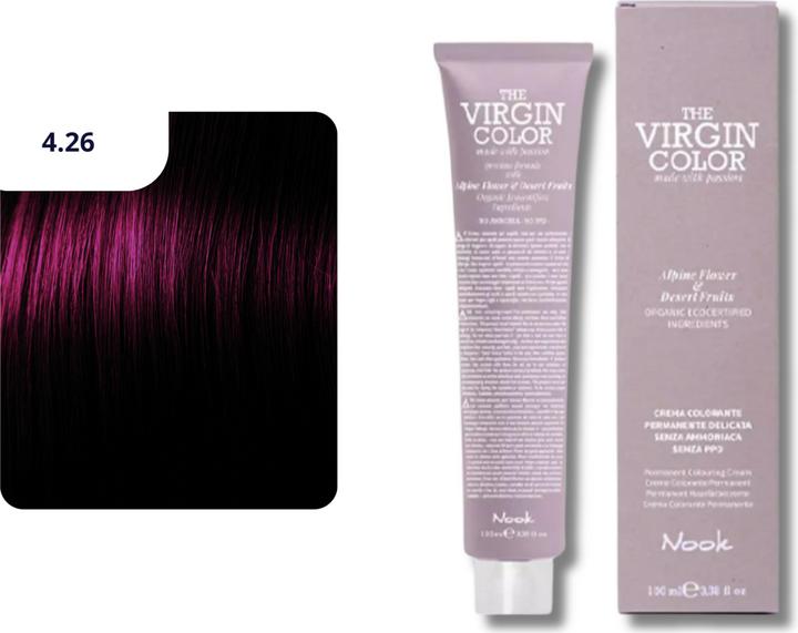 Actual product image Nook Virgin Colour hair dye (4.26 Chestnut violet red)
