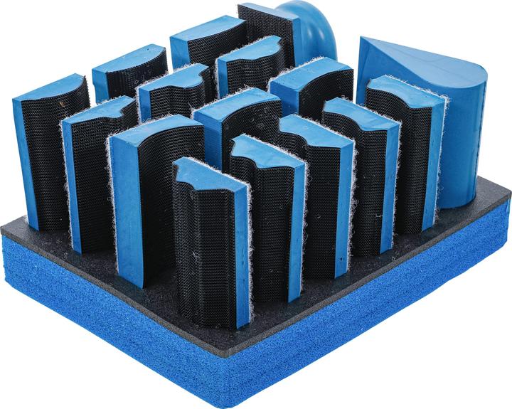 Productafbeelding BGS Klittenband schuurblokset | 16 stuks.