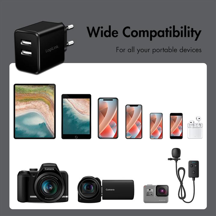 Actual product image LogiLink USB socket adapter (12 W)