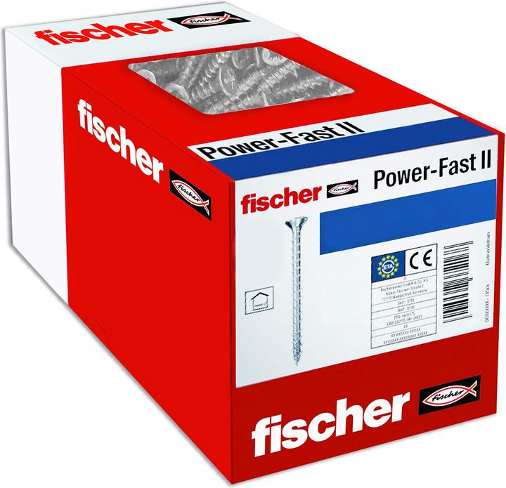 Actual product image Fischer Fisc PowerFastII 5.0x50 PH PZ VG blvz100 670447 (100 Screws per piece)