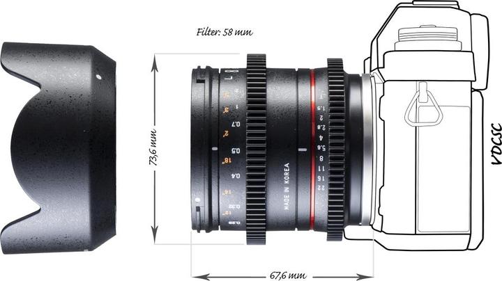 Actual product image Walimex 21/1.5 Video APS-C Sony E (Sony E, APS-C / DX)