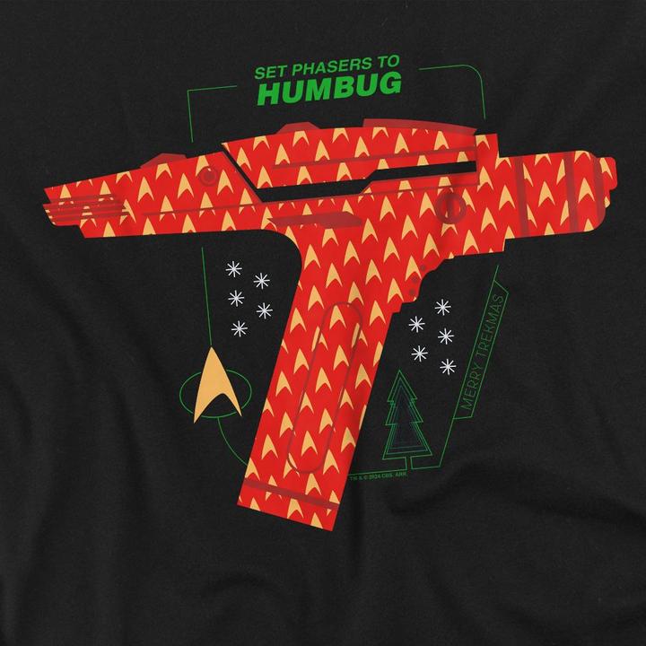 Produktbild Star Trek: The Original Series Phaser Set To Humbug TShirt weihnachtliches Design (4XL)