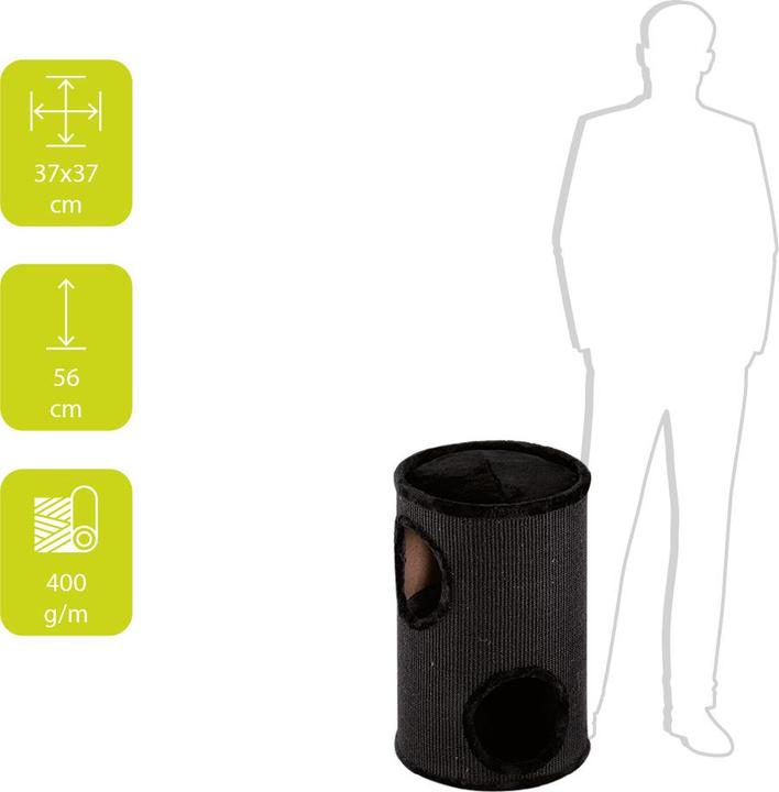 Actual product image EBI Trend Cat Dome Everlast Tower 2-Level (56 cm, Black)